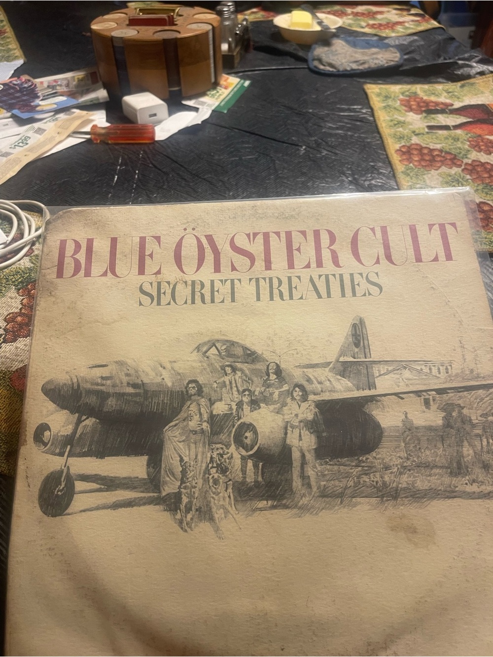 Blue Öyster Cult - Secret Treaties 12" Black Vinyl LP Columbia Rock Sleeve